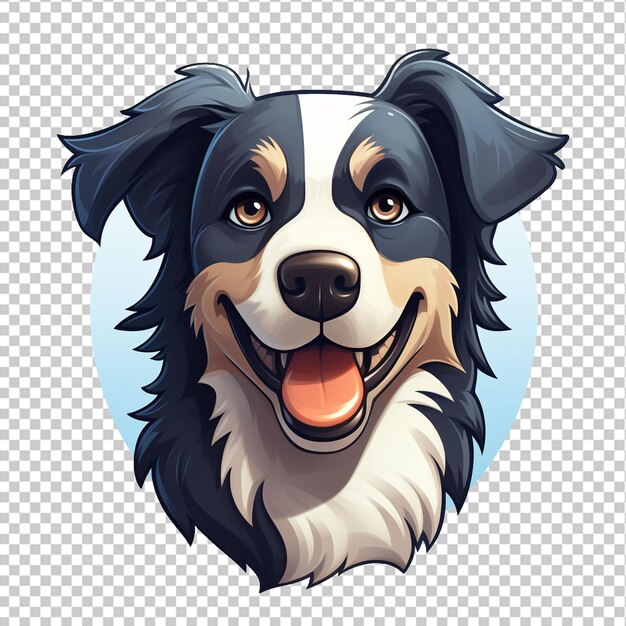 PSD border collie mascot logo