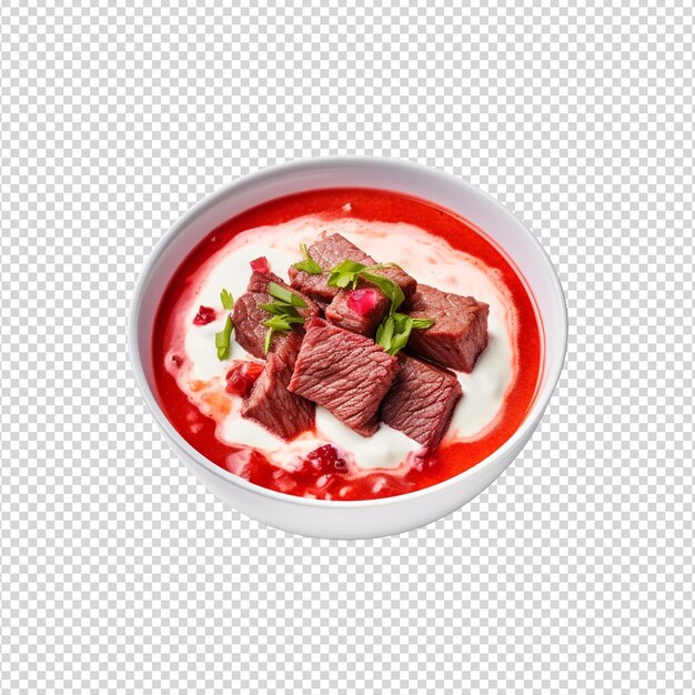 PSD borscht isolated