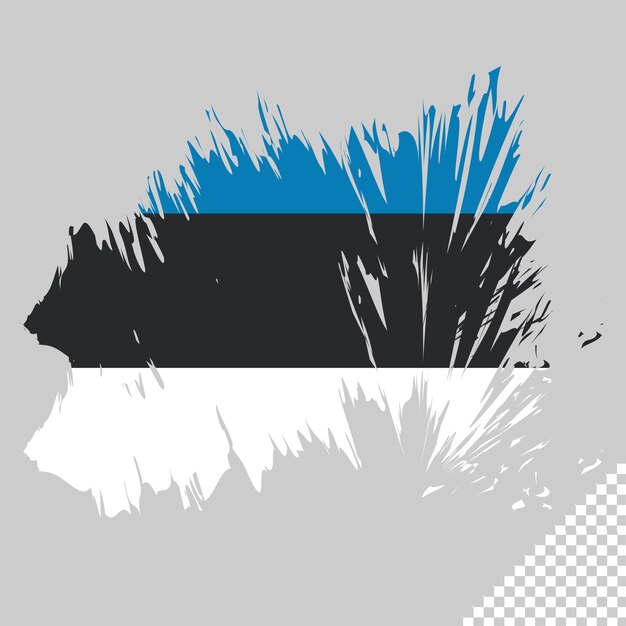 PSD borstel vlag estland transparante achtergrond estland borstel aquarel vlag ontwerpsjabloon element