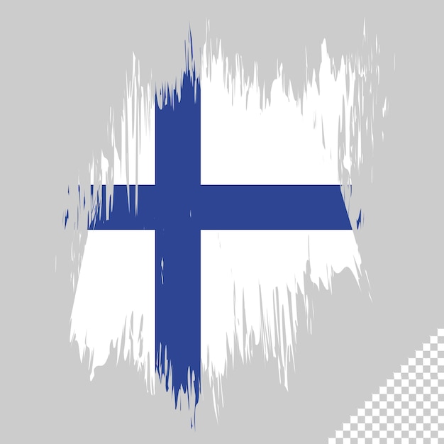 Borstel vlag finland transparante achtergrond finland borstel aquarel vlag ontwerpsjabloon element