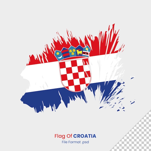 Borstel vlag kroatië bestandsformaat psd kroatië aquarel ontwerp