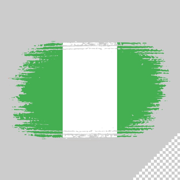 PSD borstel vlag nigeria transparante achtergrond nigeria borstel aquarel vlag ontwerpsjabloon element