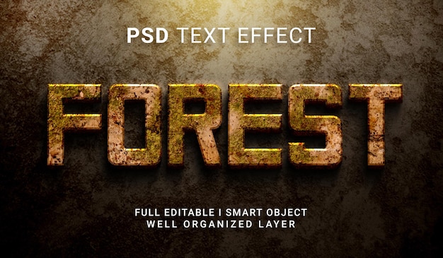 PSD bos psd-teksteffect