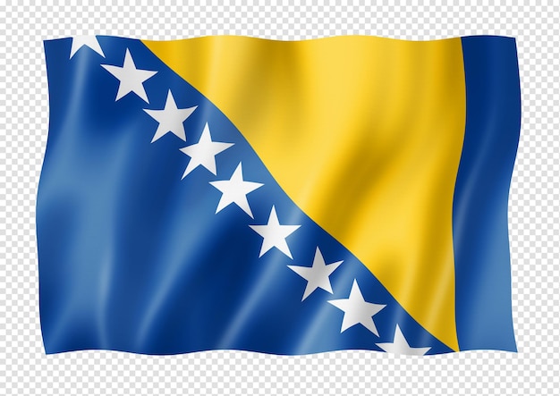 Bosnië en herzegovina vlag geïsoleerd op wit