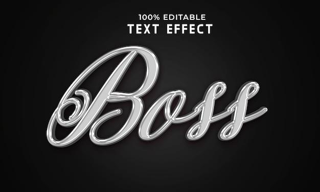 3D BOSS 修改式文本效果和背景版