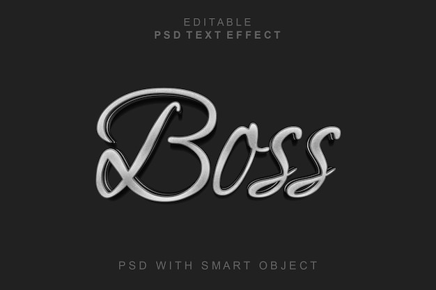 Boss 3d text effect