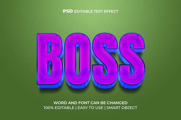 Boss 3D Text Effect