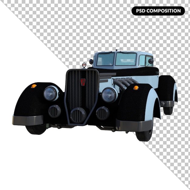 PSD boss car isolated 3d