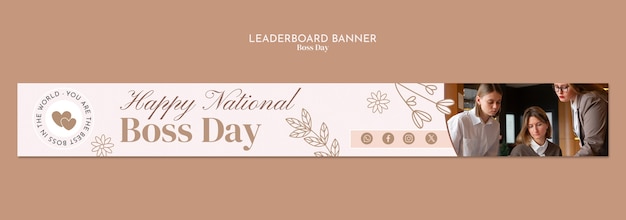 Boss day template design