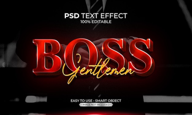 Boss gentlement tekst effect