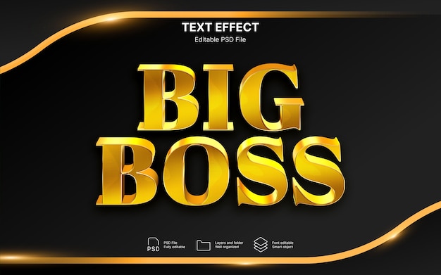 PSD boss  text effect