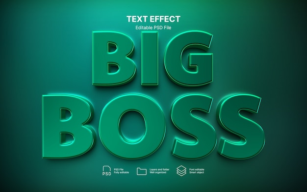 PSD boss  text effect