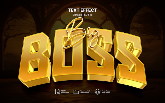 PSD boss  text effect