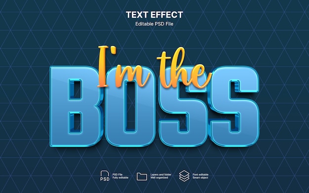 PSD boss  text effect