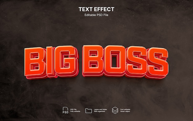 Boss  text effect