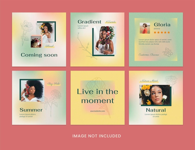 PSD botanee instagram post template vol2