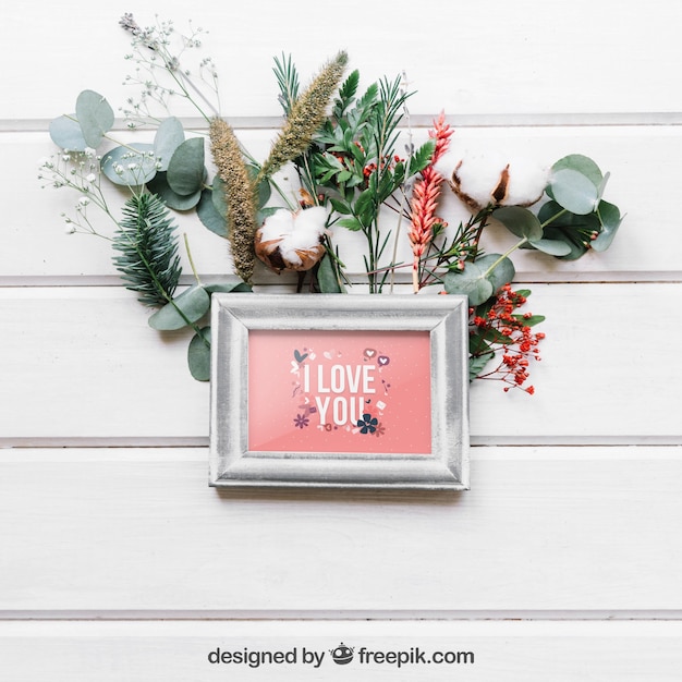 Botanical frame mockup