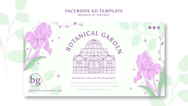 PSD botanical garden facebook template