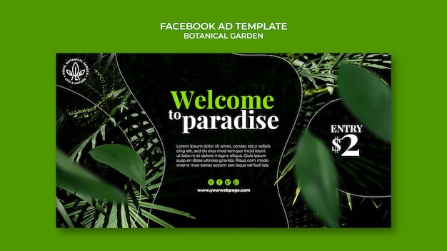 PSD botanical garden template design