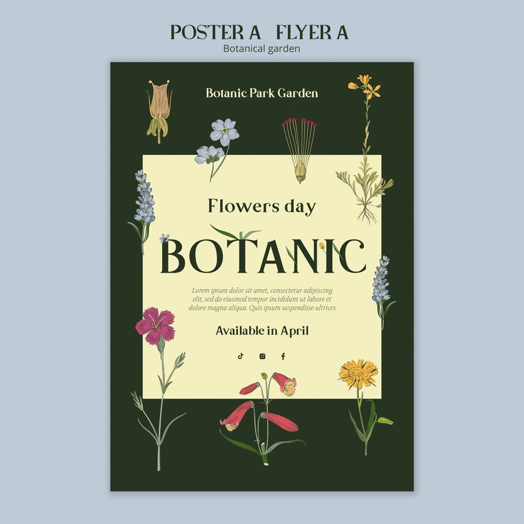 PSD botanical garden template design