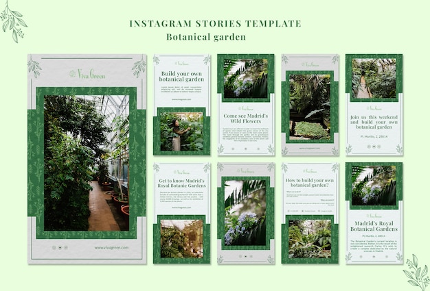 PSD botanical garden template design