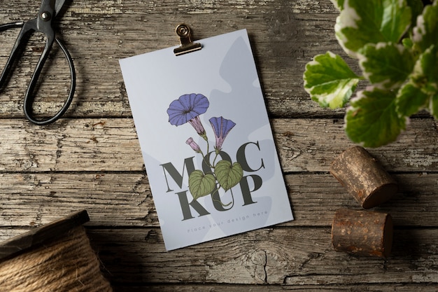 PSD botanical scene mockup