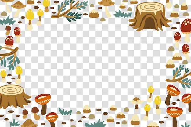 Botaniczna ramka png natura ilustracja przezroczysty tło