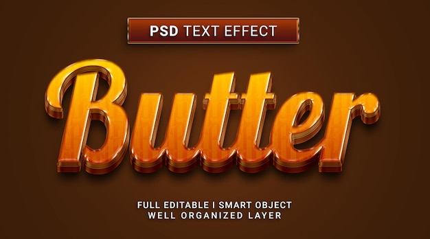 Boter psd-teksteffect