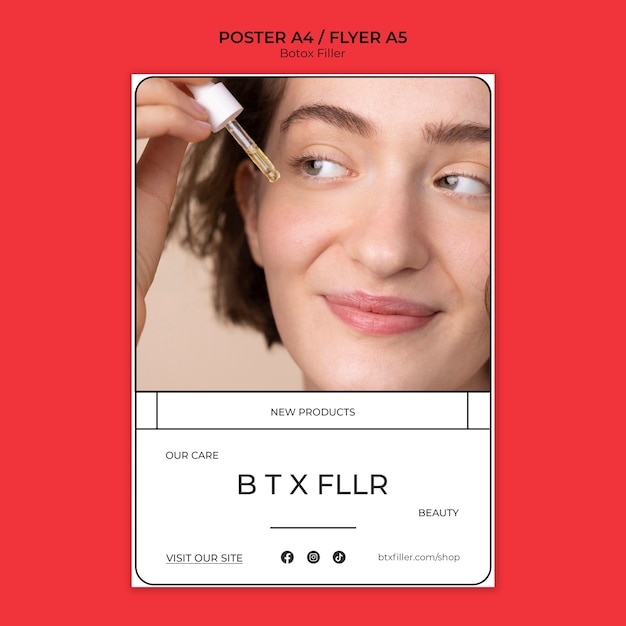 PSD botox filler poster sjabloon