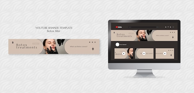 PSD botox filler youtube banner template