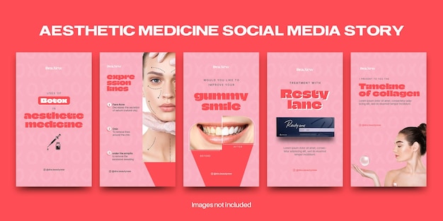 botox new social media story desing template