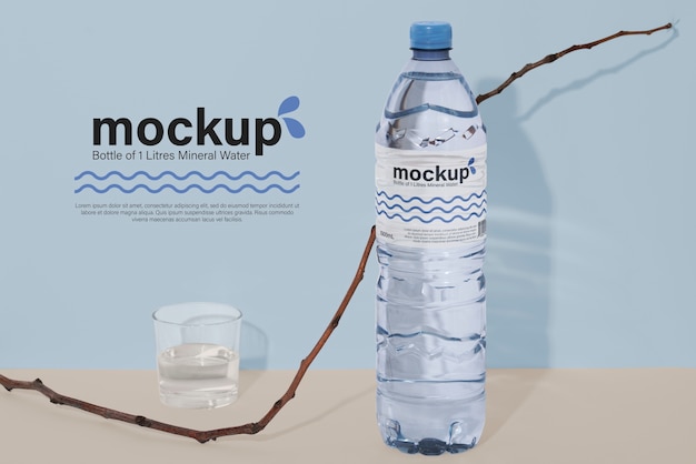 PSD bottle of 1,5 litres mockup