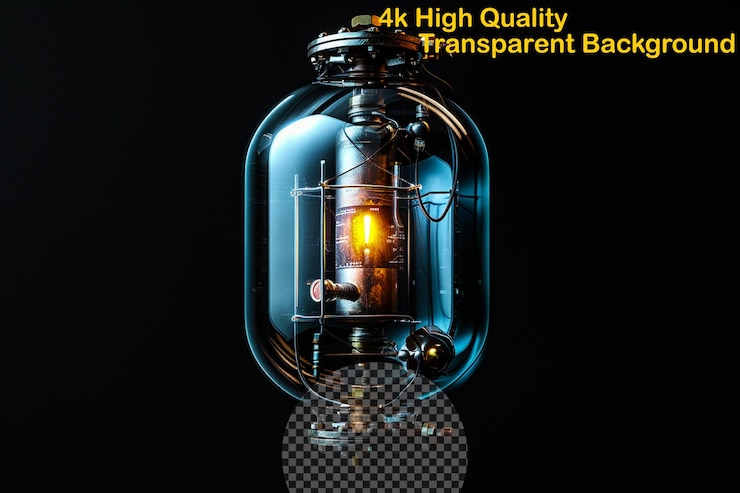 PSD a bottle of 4 - inch wide clear glass and chrome