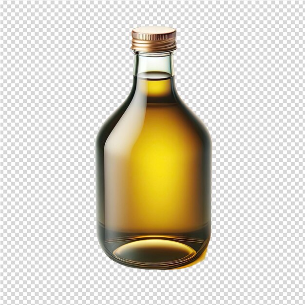 PSD a bottle of alcohol with a gold cap