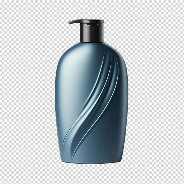 PSD a bottle of blue liquid is on a paper