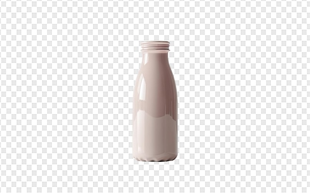 PSD a bottle of brown liquid on a white background