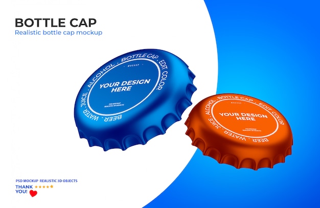 PSD bottle cap mockup