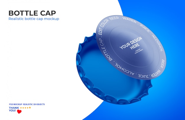 Bottle cap mockup