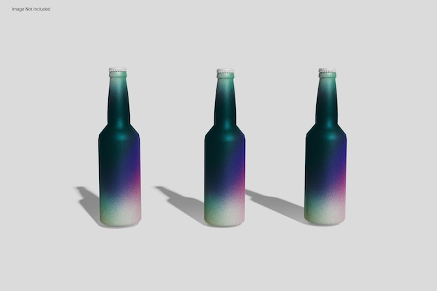 PSD bottle carrier and bottle mockup