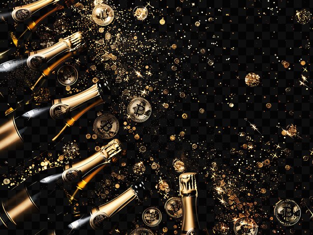 A bottle of champagne is surrounded by other bottles of champagne