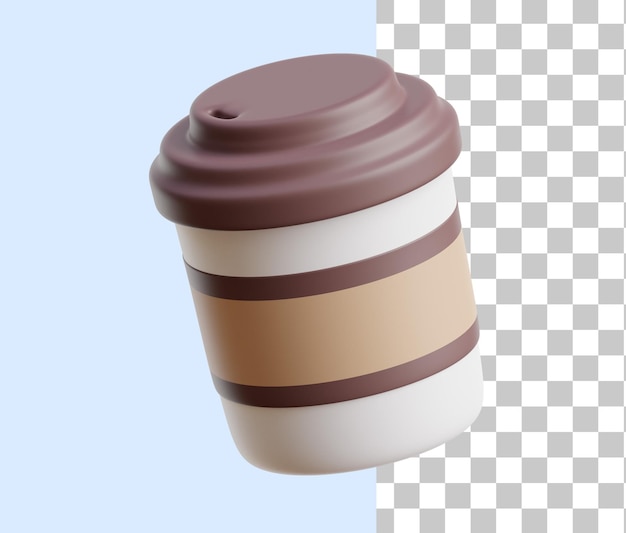 PSD bottiglia caffè icona 3d