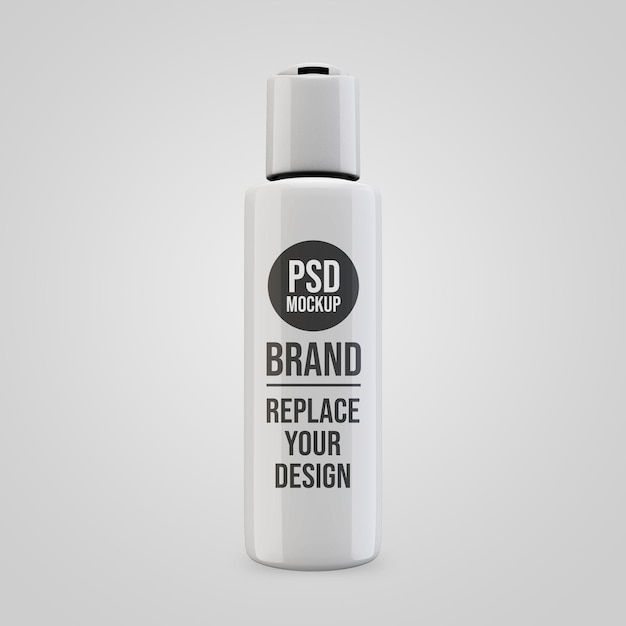 PSD bottiglia di gel mockup 3d rendering design