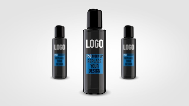 PSD bottiglia di gel mockup 3d rendering design