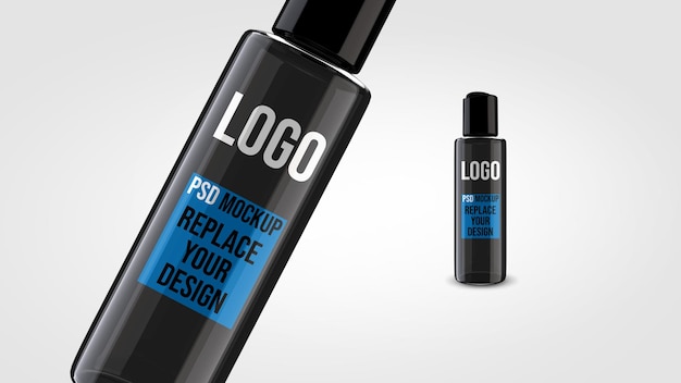 PSD bottiglia di gel mockup 3d rendering design