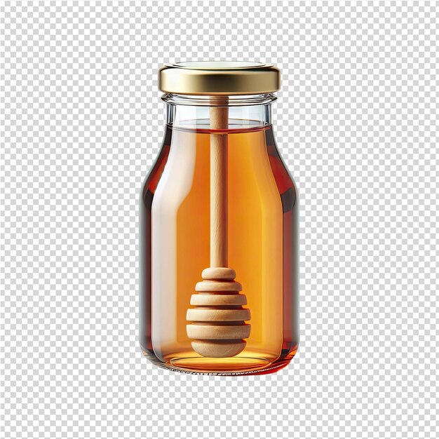 PSD a bottle of honey with a light bulb inside