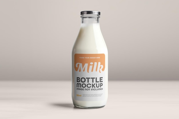 A bottle of milk with a label that says bottle on it.