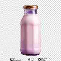 PSD a bottle of milk with a lid isolated on transparent background