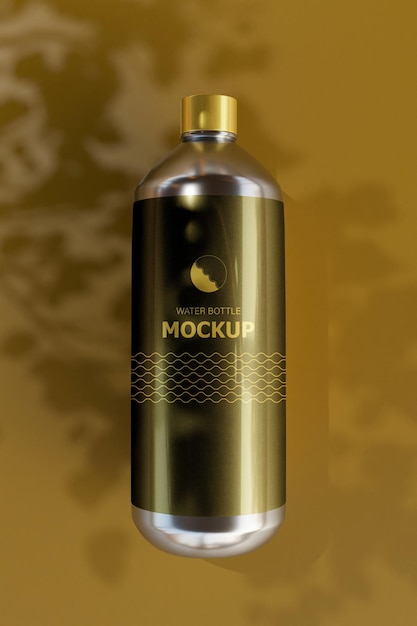 Bottle mockup 3d gerenderd met een realistische uitstraling