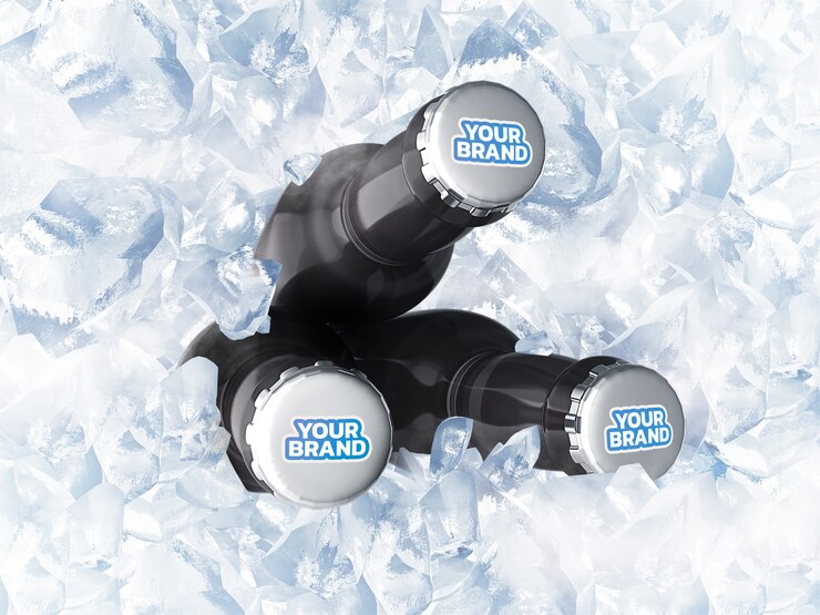 Bottle Mockup 3D Rendering  Realistic
