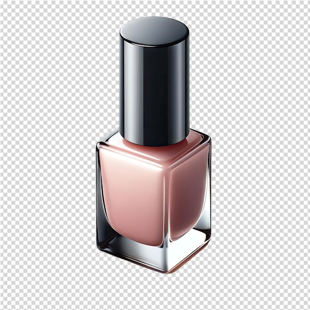 PSD a bottle of nail polish with a pink bottle of black nail polish